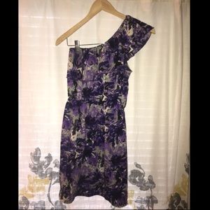 Purple one shoulder/asymmetrical dress